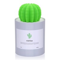 GZMAY USB Cool Mist Humidifier Mini Size Cactus Humidifier Ultra-Quiet Operation for Office Home Bedroom Baby Room 280ML 50ml/h(Grey) - B07CG6VJSJ